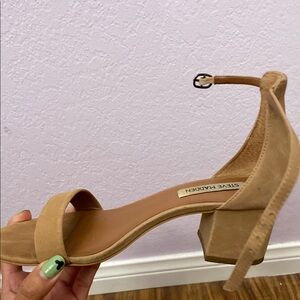 Steve Madden Tan Heeled Sandals with Ankle Strap